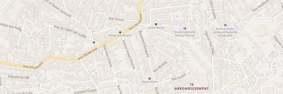 Plan du 22 Bd Bompard à Marseille 7e Arrondissement