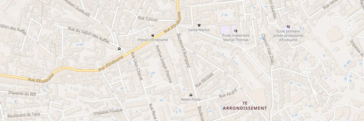 Plan du 26 Bd Bompard à Marseille 7e Arrondissement