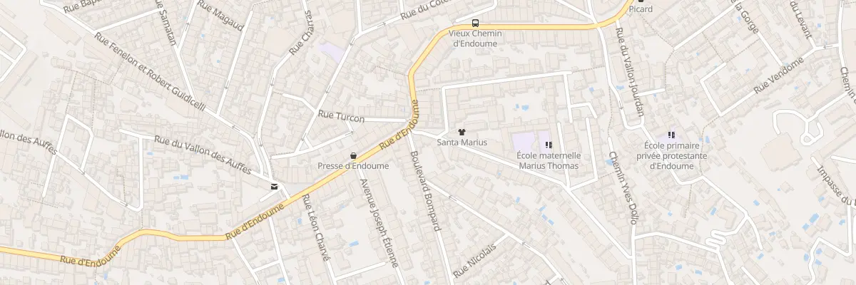 Plan du 4 Bd Marius Thomas à Marseille 7e Arrondissement