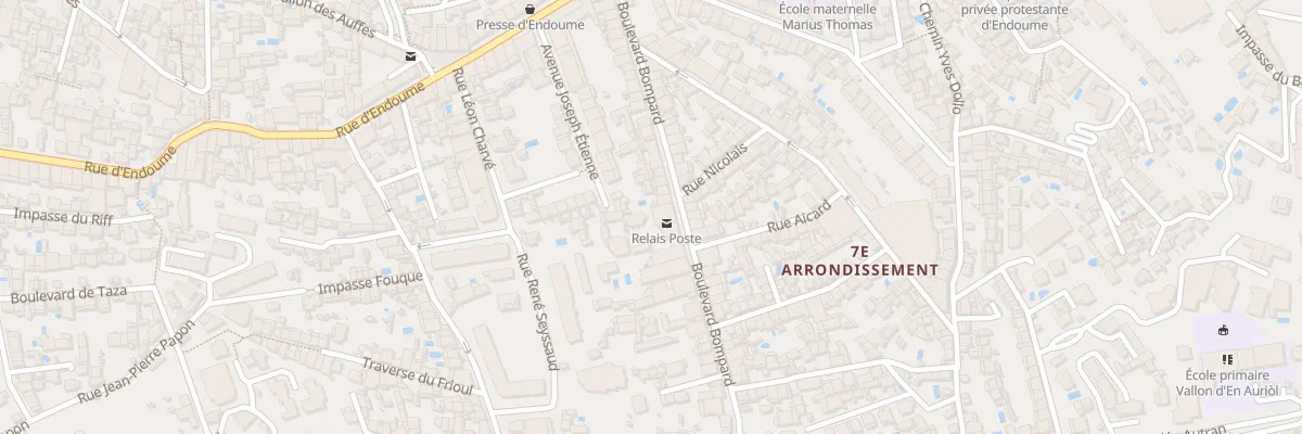 Plan du 50 Bd Bompard à Marseille 7e Arrondissement