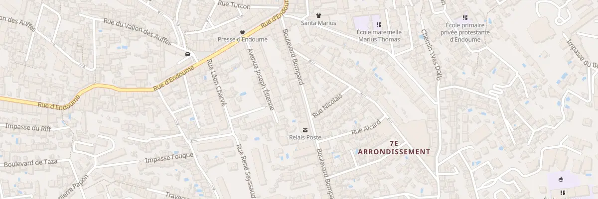 Plan du 38 Bd Bompard à Marseille 7e Arrondissement