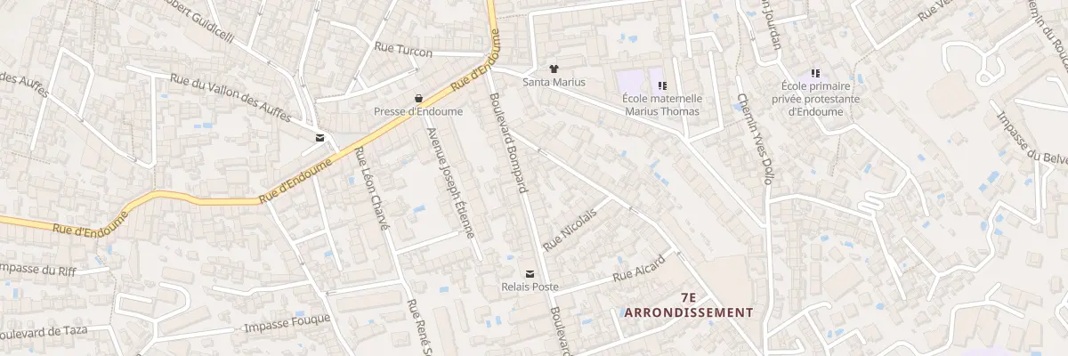 Plan du 23B Bd Bompard à Marseille 7e Arrondissement