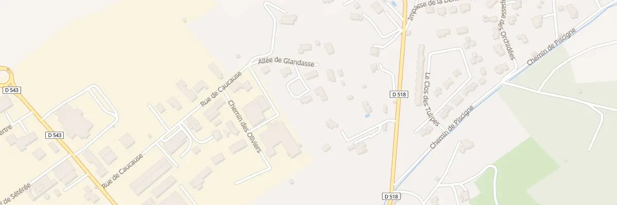Plan du 8 All de Glandasse à Die