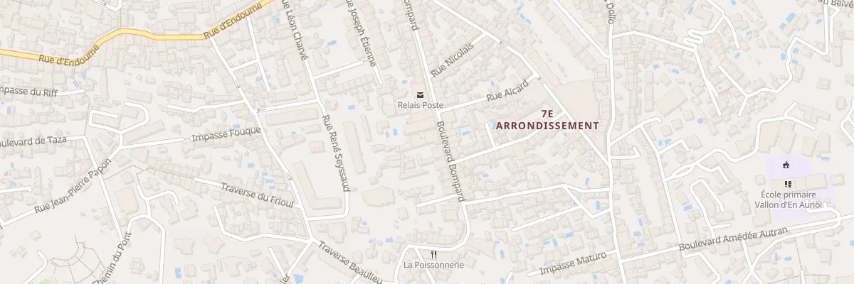 Plan du 62 Bd Bompard à Marseille 7e Arrondissement