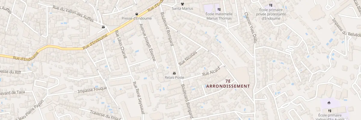 Plan du 39 Bd Bompard à Marseille 7e Arrondissement