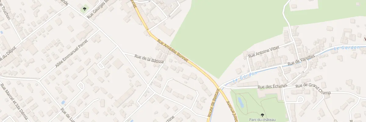 Plan du 80 Rue Amedee Bonnet à Servignat