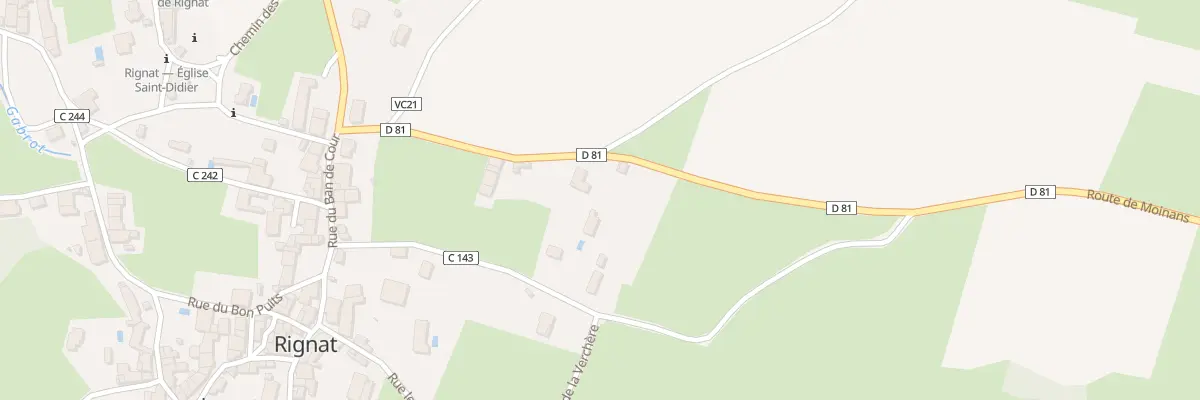 Plan du 222 Rte de Moinans à Bohas-Meyriat-Rignat
