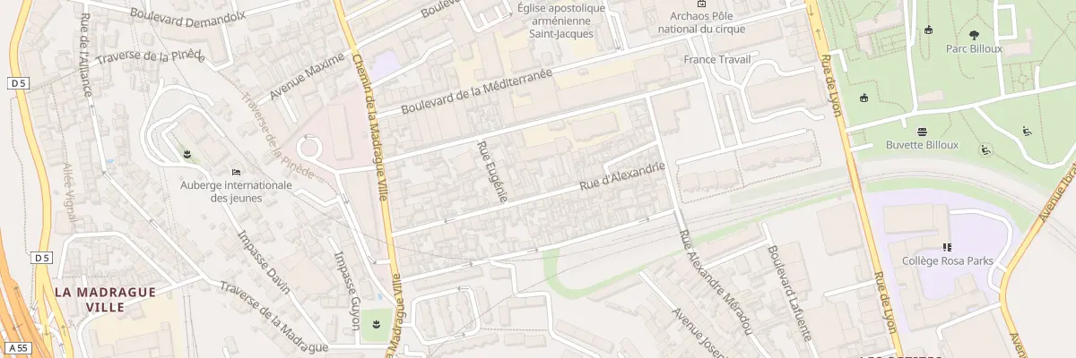 Plan du 28 Rue d’alexandrie à Marseille 15e Arrondissement