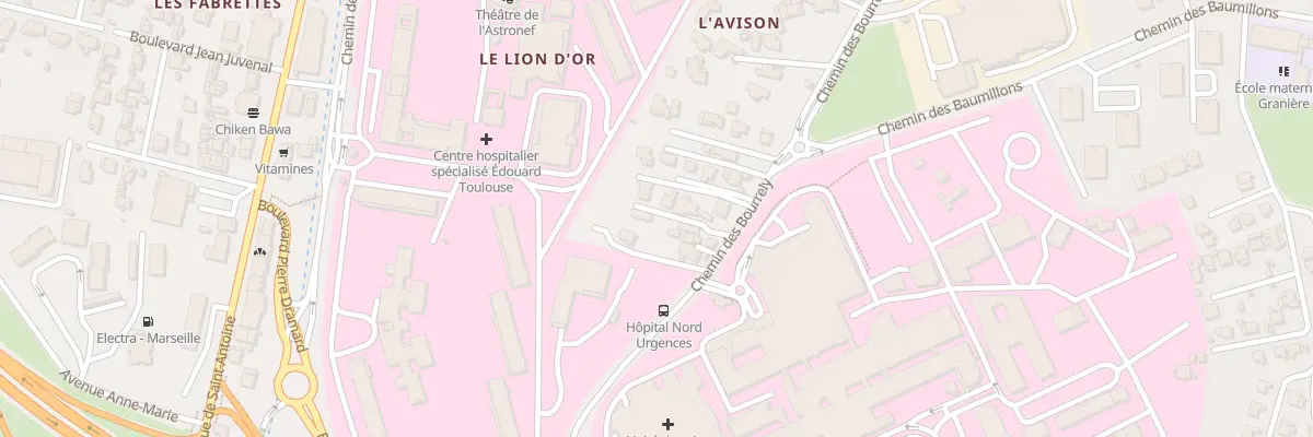 Plan du 55 Che des Bourrely à Marseille 15e Arrondissement