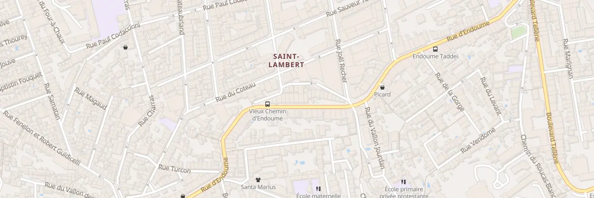 Plan du 170 Rue d’endoume à Marseille 7e Arrondissement