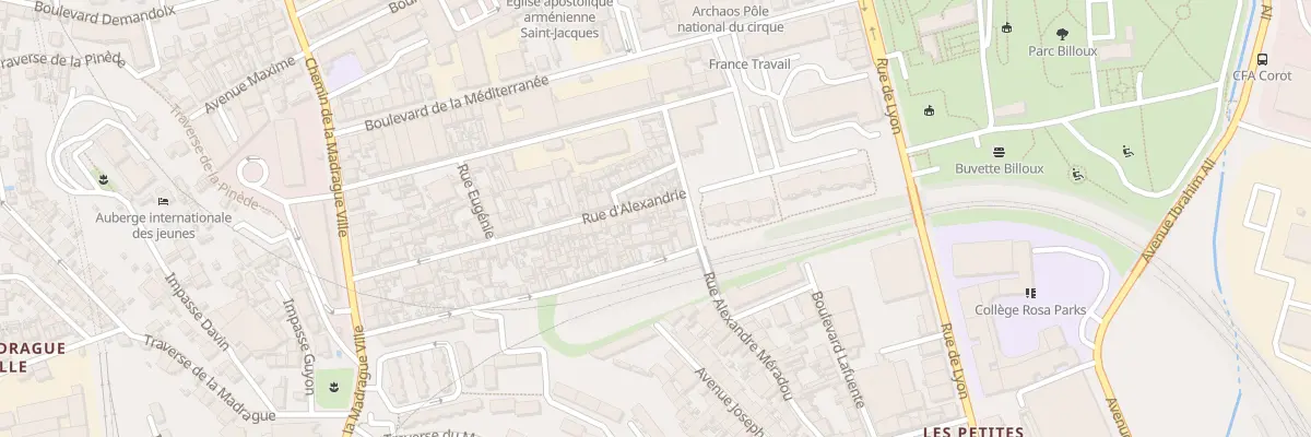 Plan du 7 Rue d’alexandrie à Marseille 15e Arrondissement