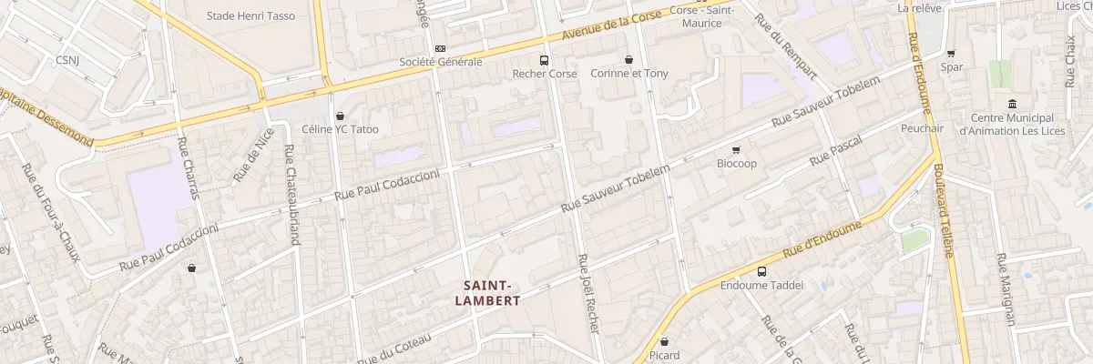 Plan du 28 Rue sauveur tobelem à Marseille 7e Arrondissement