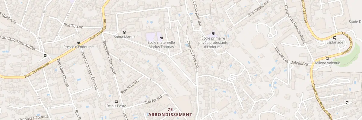 Plan du 31 Bd Marius Thomas à Marseille 7e Arrondissement