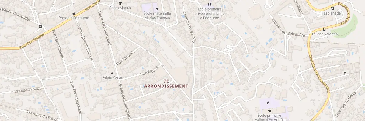 Plan du 60 Bd Marius Thomas à Marseille 7e Arrondissement