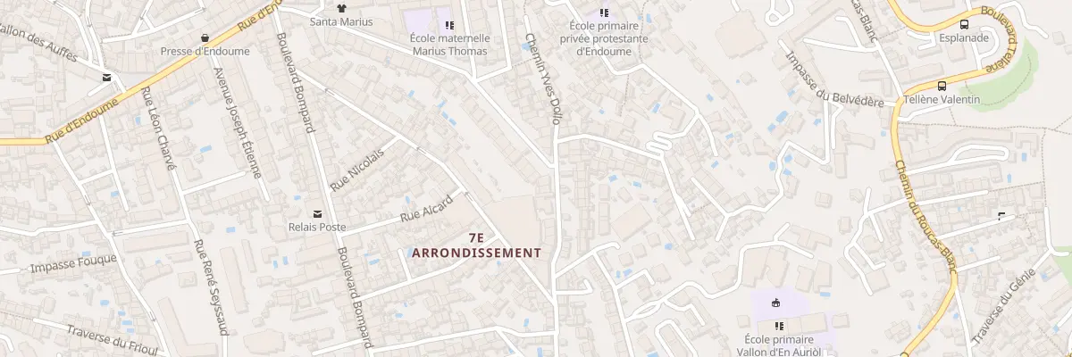 Plan du 62 Bd Marius Thomas à Marseille 7e Arrondissement