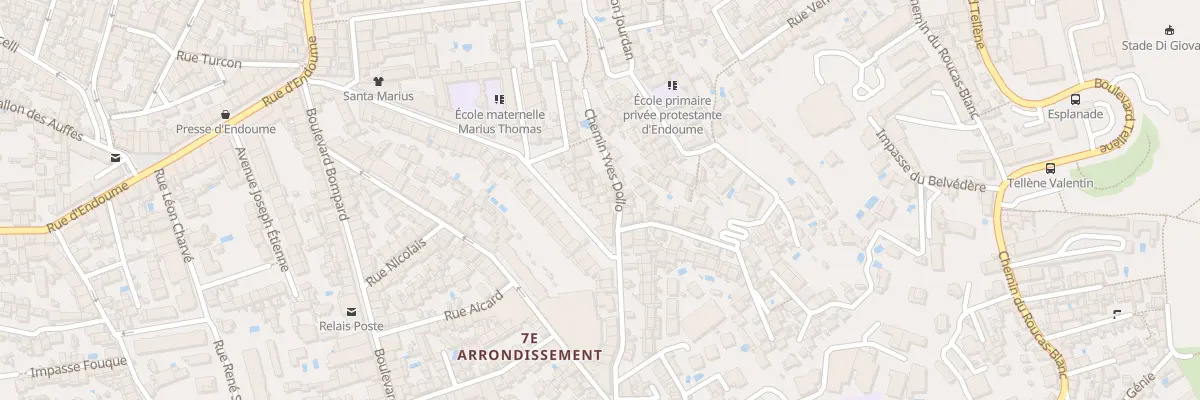 Plan du 39 Bd Marius Thomas à Marseille 7e Arrondissement