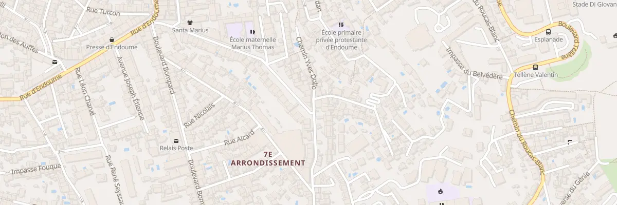 Plan du 2 Che du Vallon de l’Oriol à Marseille 7e Arrondissement