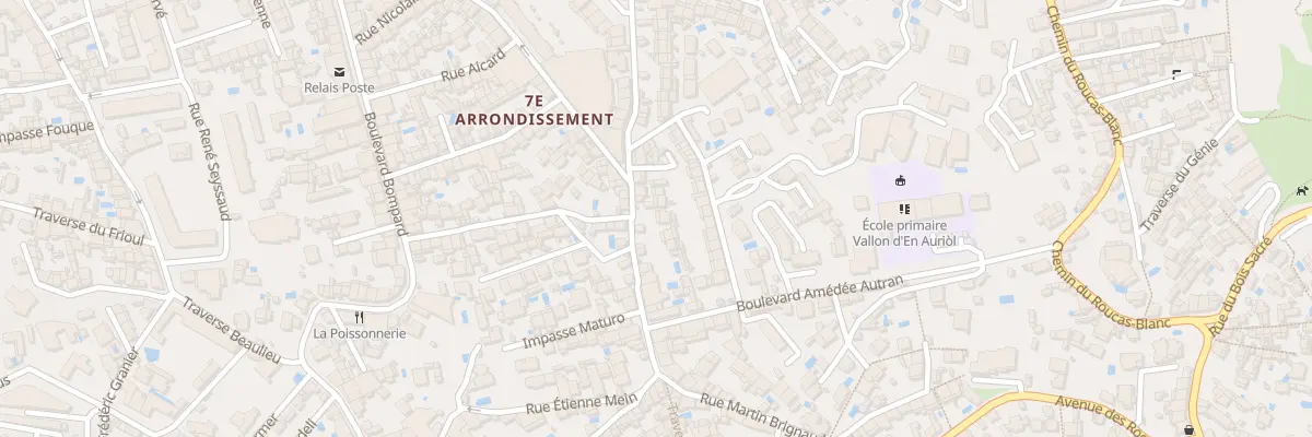 Plan du 43 Che du Vallon de l’Oriol à Marseille 7e Arrondissement