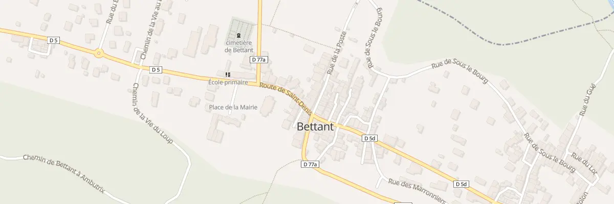Plan du 5 Rue de la Poste à Bettant