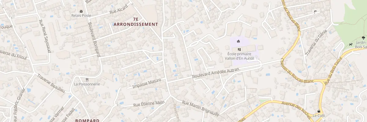 Plan du 7 Imp Amedee Autran à Marseille 7e Arrondissement