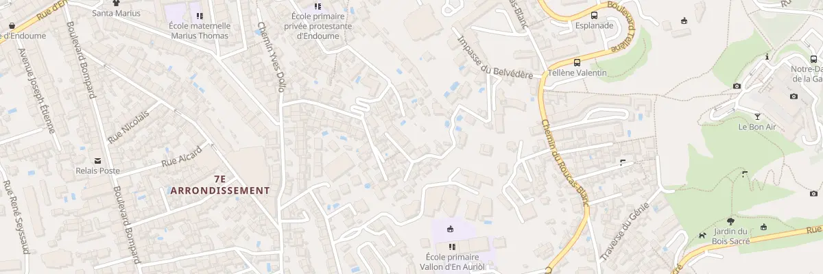 Plan du 7 Rue scudery à Marseille 7e Arrondissement