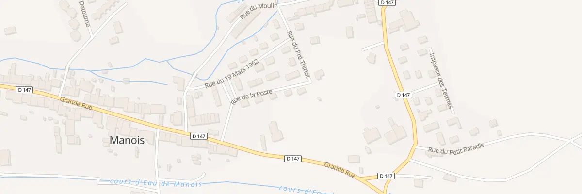 Plan du 10 Rue de la Poste à Manois