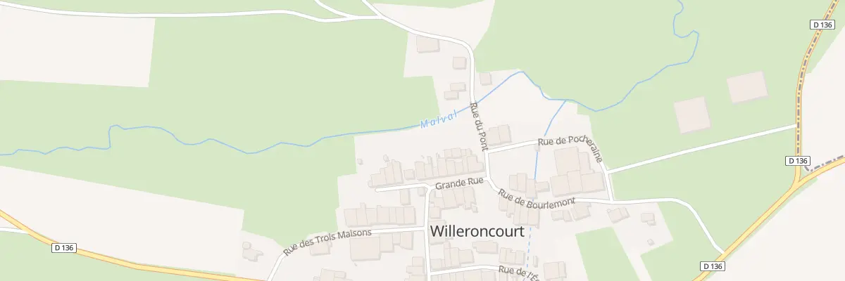 Plan du 1 Gr Grande Rue à Willeroncourt