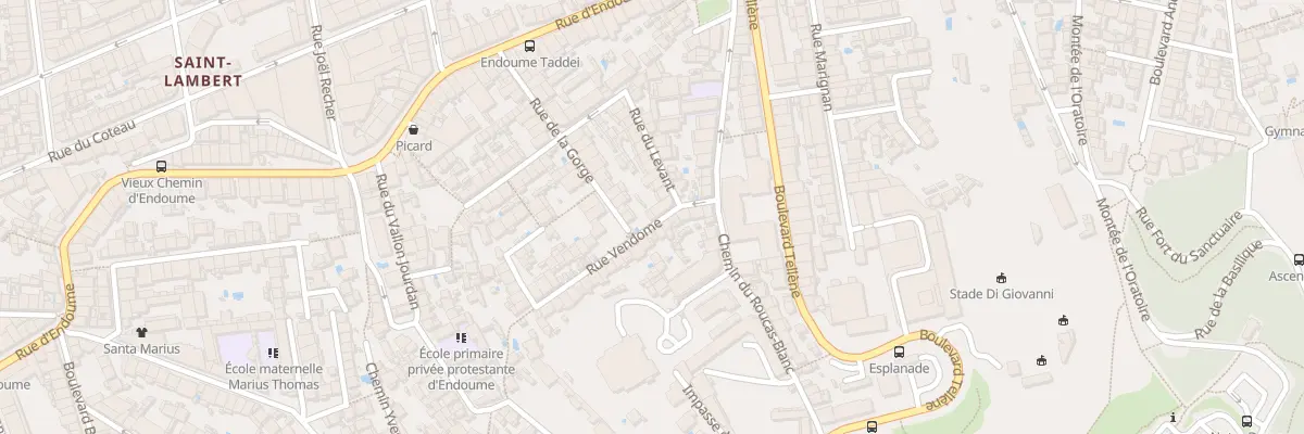 Plan du 2 Rue vendome à Marseille 7e Arrondissement