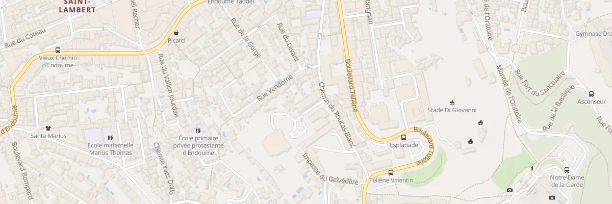 Plan du 72 Che du Roucas Blanc à Marseille 7e Arrondissement