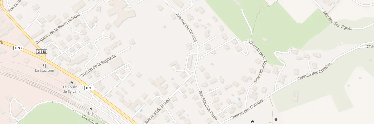 Plan du 1 Sq des Déportés à Die