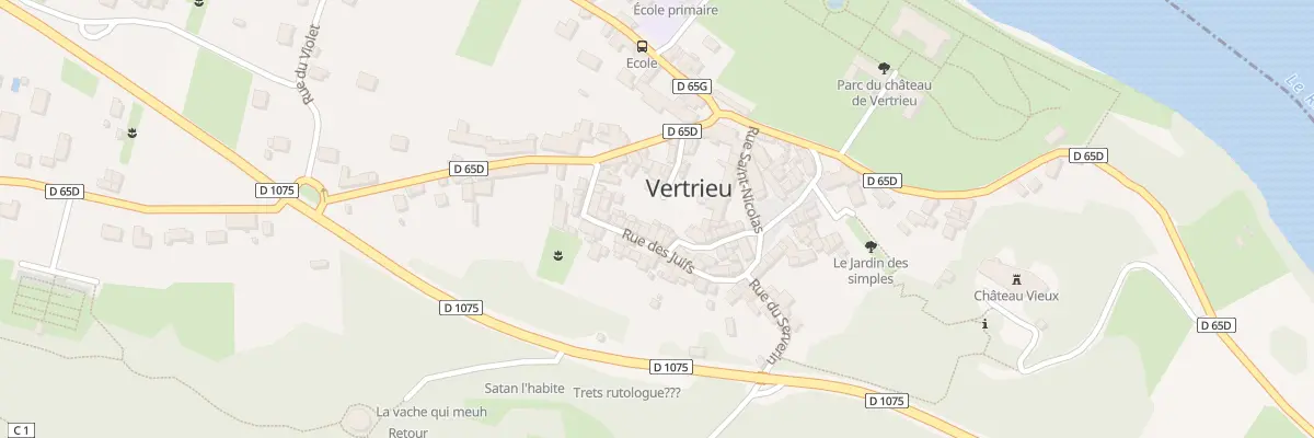 Plan du 92 Rue des Juifs à Vertrieu