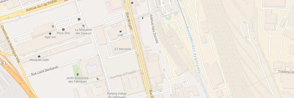 Plan du 92 Rue de lyon à Marseille 15e Arrondissement