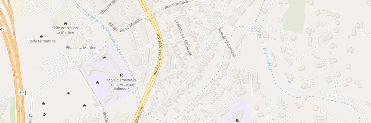 Plan du 22 Che des Mimosas à Marseille 15e Arrondissement