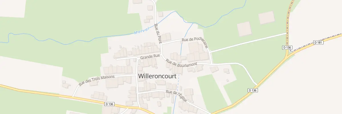 Plan du 1 Rue de Bourlemont à Willeroncourt