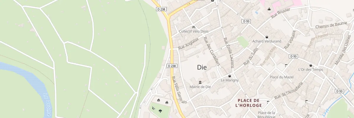 Plan du 53 Rue des Casernes à Die