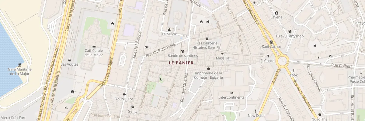 Plan du 22 Rue du panier à Marseille 2e Arrondissement