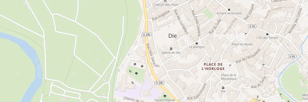 Plan du 35 Rue des Casernes à Die