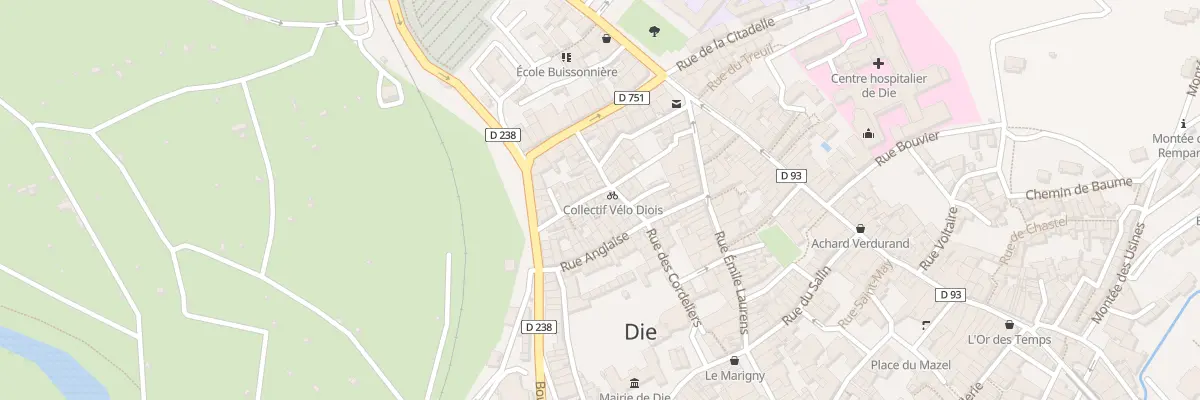 Plan du 12 Rue Jean Jaurès à Die