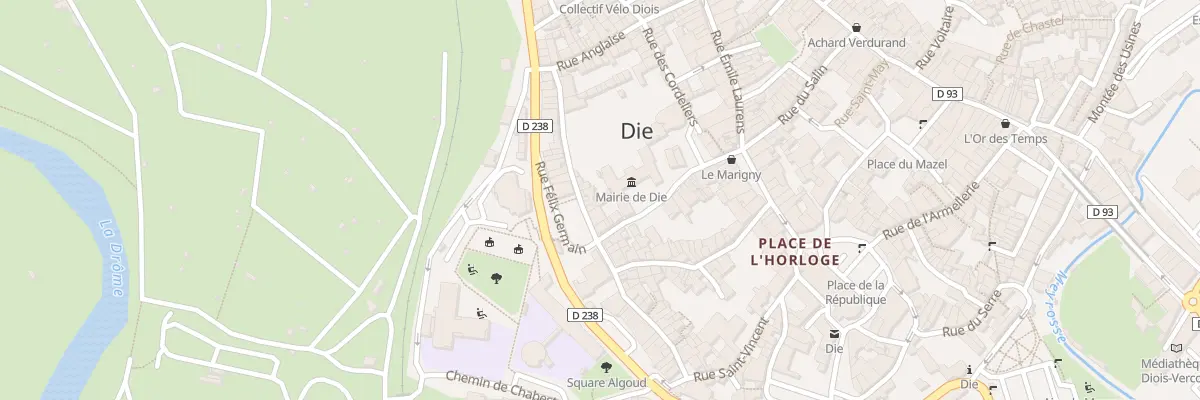Plan du 56 Rue des Casernes à Die