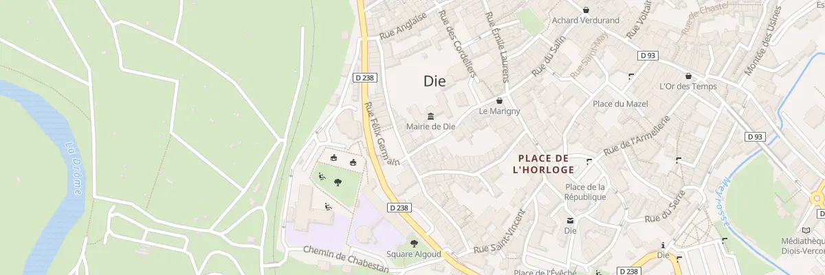 Plan du 52 Rue des Casernes à Die