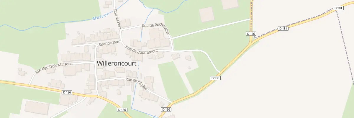 Plan du 14 Rue de Bourlemont à Willeroncourt
