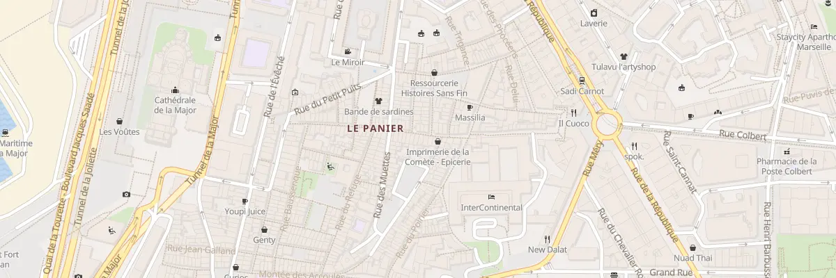 Plan du 15 Rue du panier à Marseille 2e Arrondissement