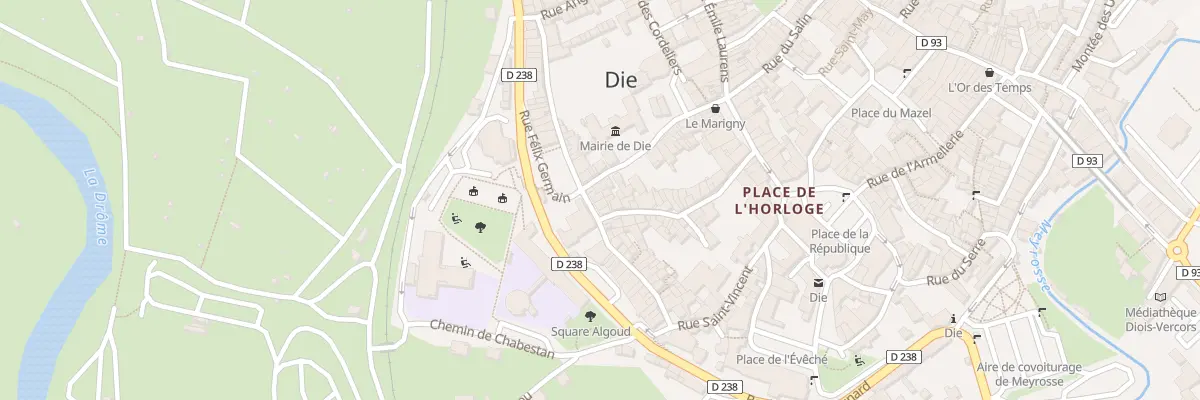 Plan du 44 Rue des Casernes à Die