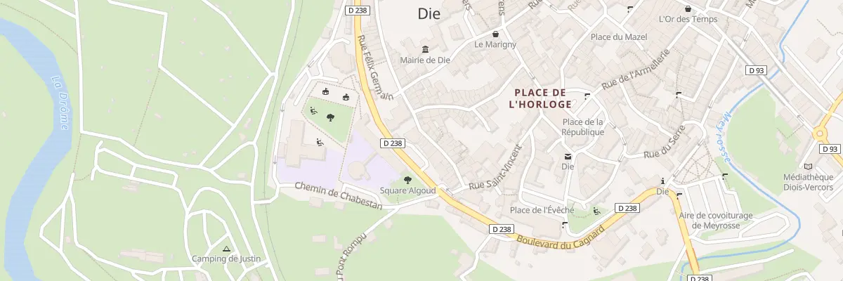 Plan du 29 Rue des Casernes à Die