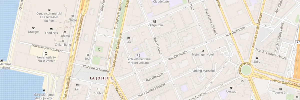 Plan du 7 Rue d’hozier à Marseille 2e Arrondissement