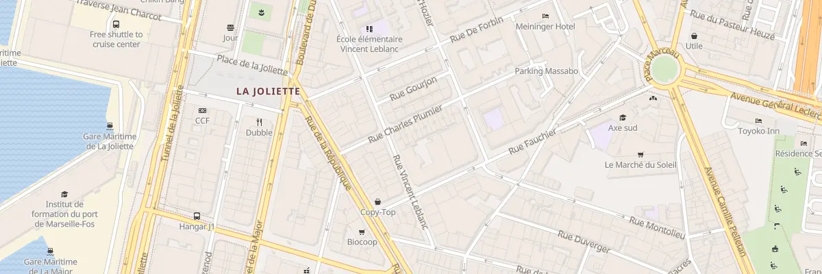 Plan du 21 Rue Plumier à Marseille 2e Arrondissement
