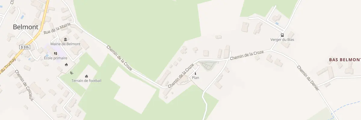 Plan du 51 Che de la Croze à Belmont