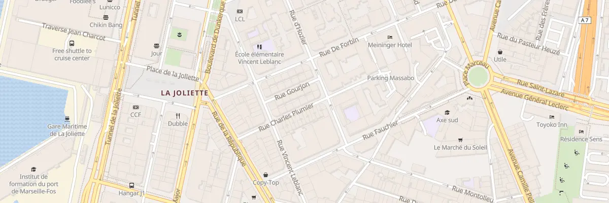 Plan du 6 Rue Plumier à Marseille 2e Arrondissement