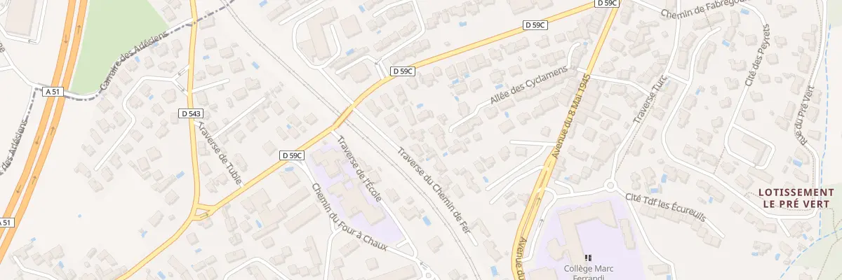 Plan du 1 Tsse Chemin Fer à Septèmes-les-Vallons