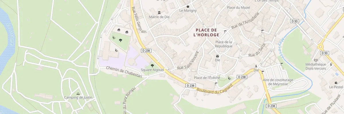 Plan du 8 Rue des Casernes à Die